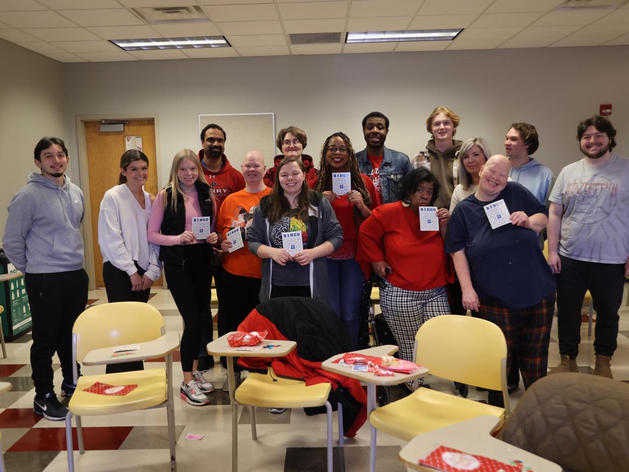 Ohio State Lima psych students host a bingo day for students from Allen County Board of Developmental Disabilities