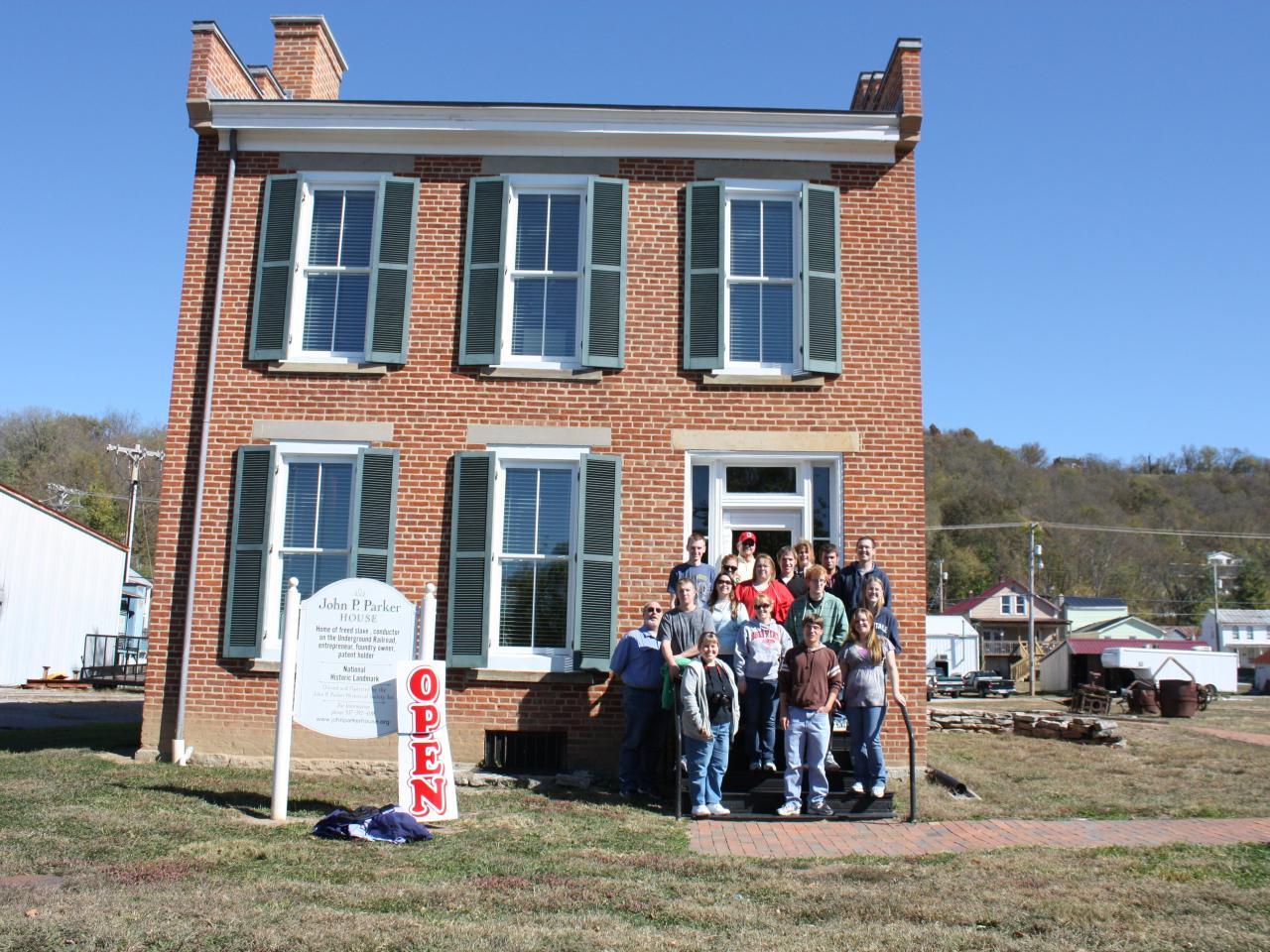 An Ohio State Lima honors group visits the John Parker House in Ripley, Ohio