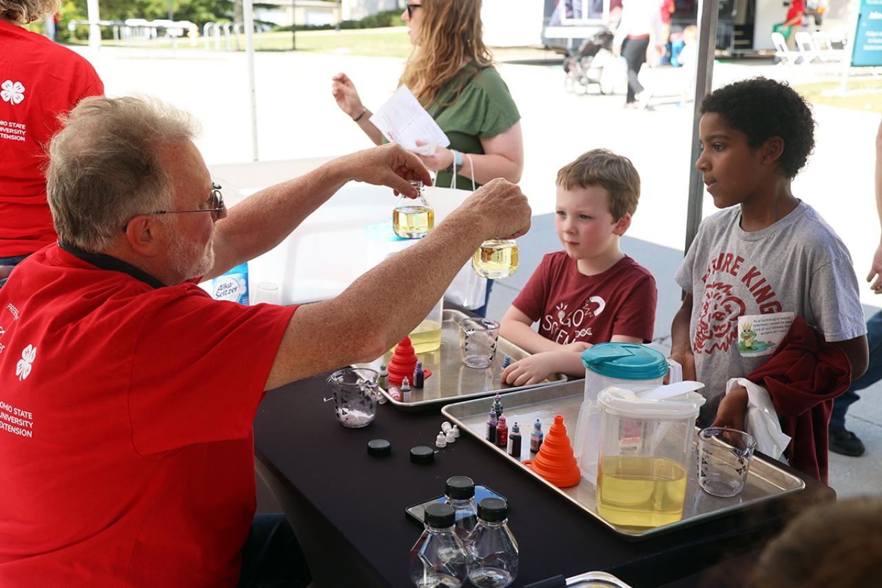 Charles River lab STEAM on the Quad table