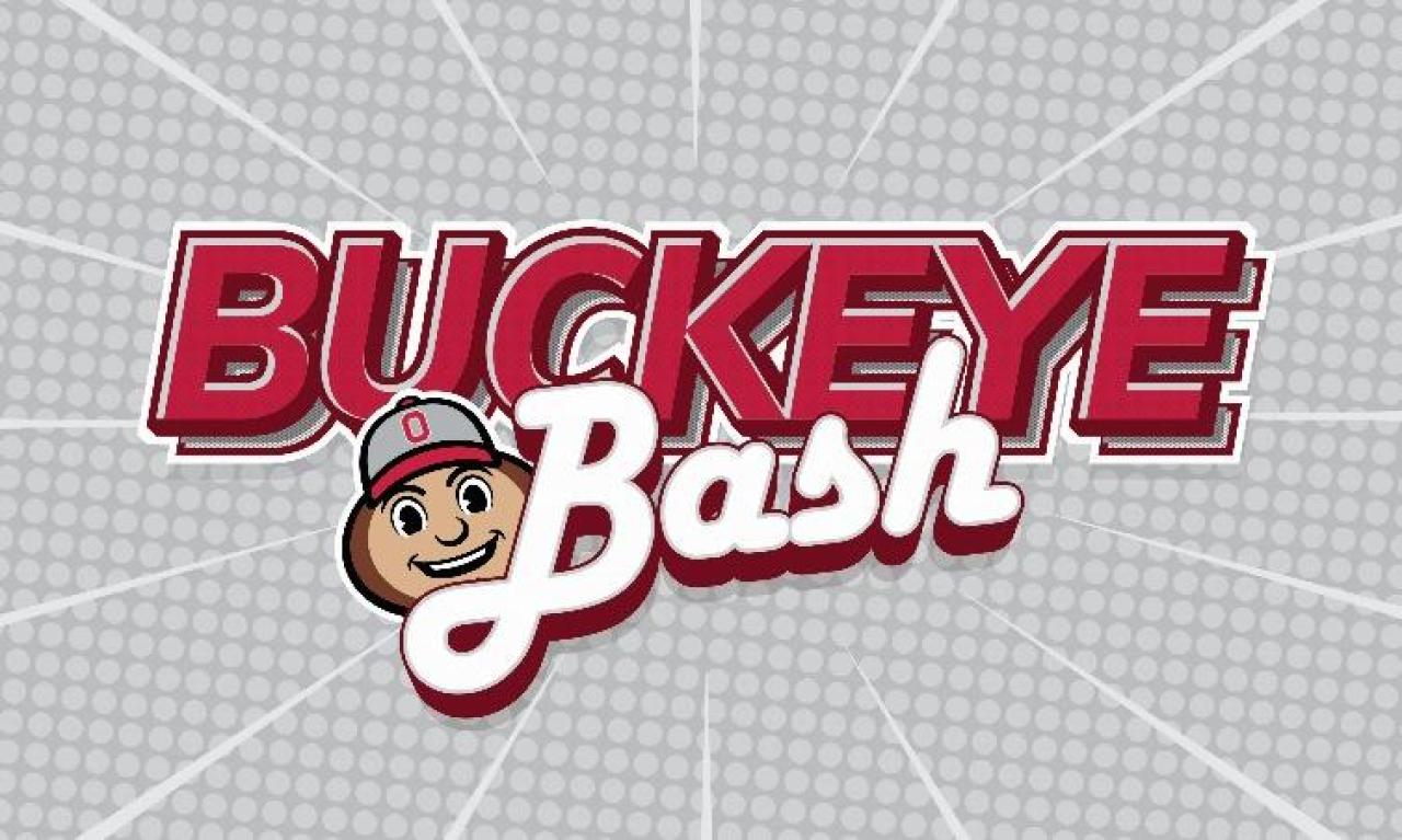 a brutus buckeye face and the words Buckeye Bash