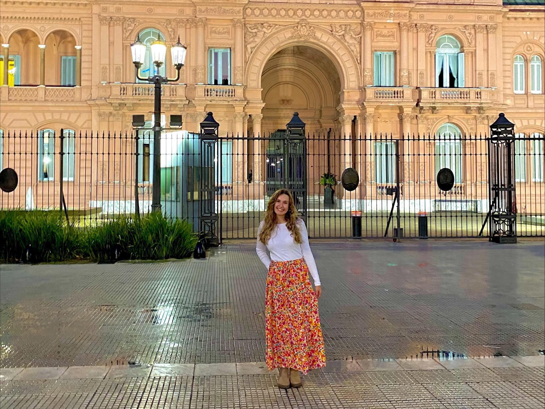 Ohio State alum Kyira Knous visits Casa Rosada in Argentina