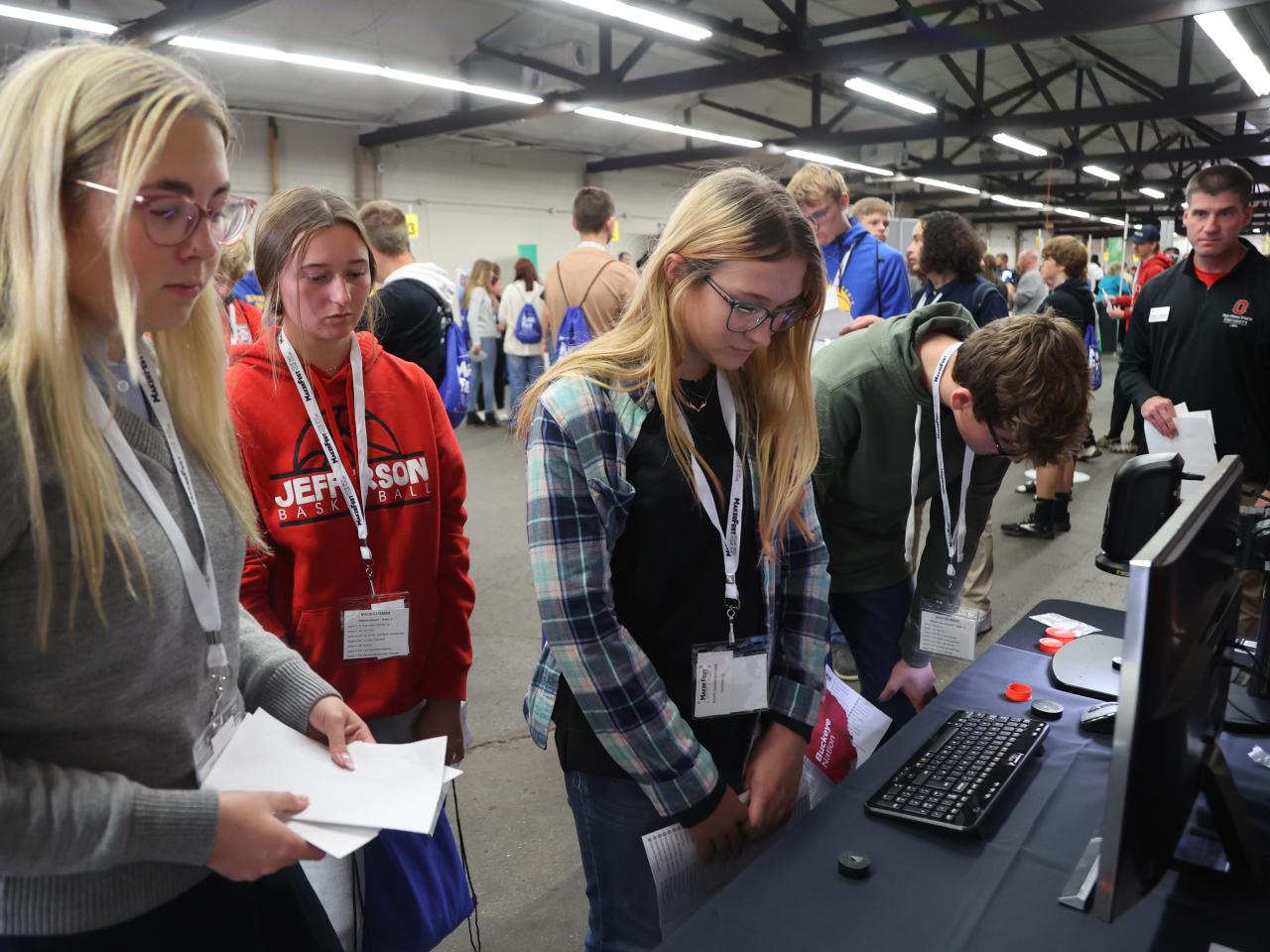 High school students at MakerFest