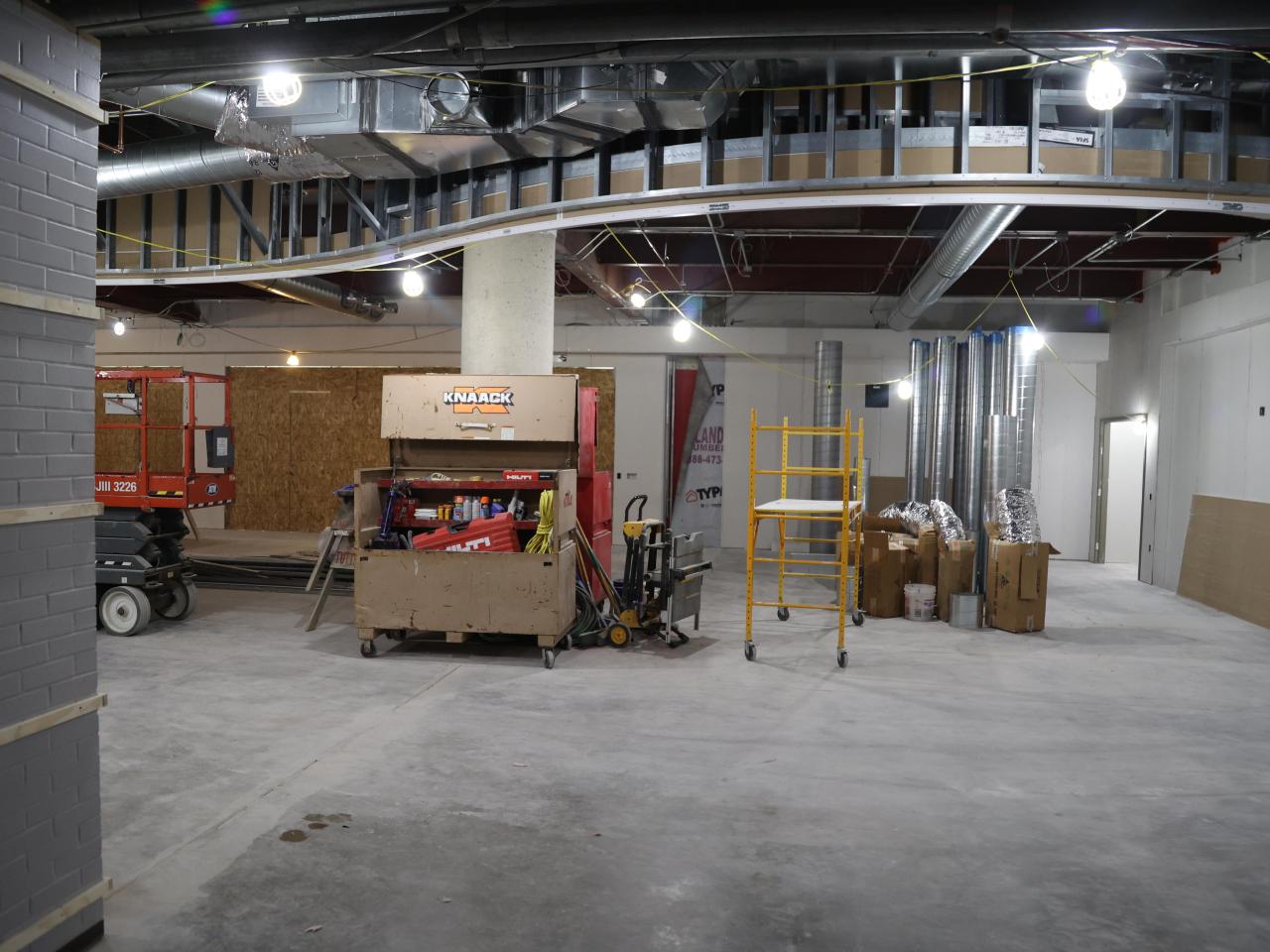 construction equipment, walls put in Galvin basement 2023-04-25-1