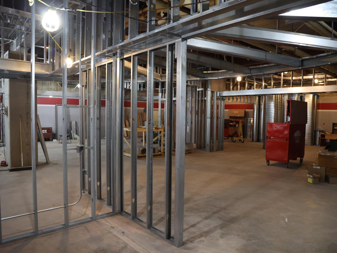 Metal framework for walls in Galvin basement 2023-02-03-3