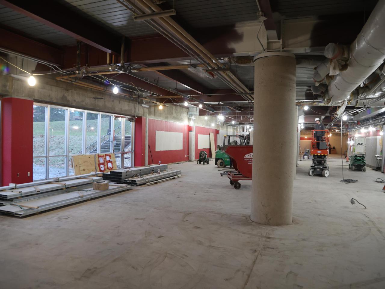 Column, construction equipment and materials in Galvin basement 2023-01-13-2