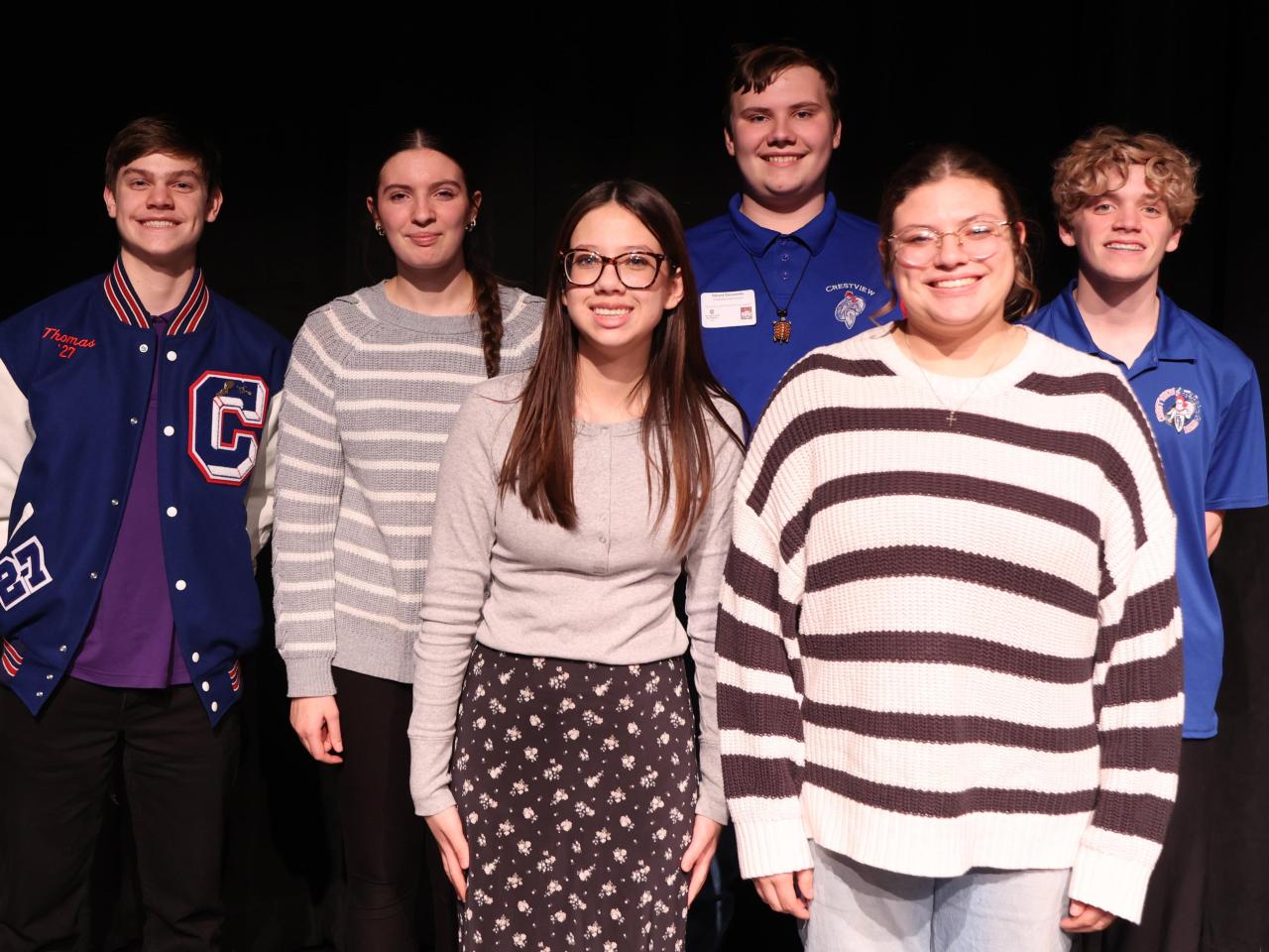 Students from the Crestview junior varsity scholastic bowl team