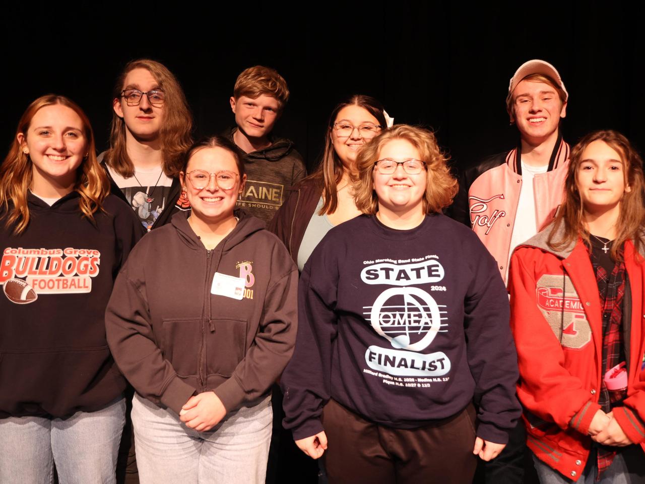 Members of the 2024 runnerup varsity scholastic bowl team from Columbus Grove