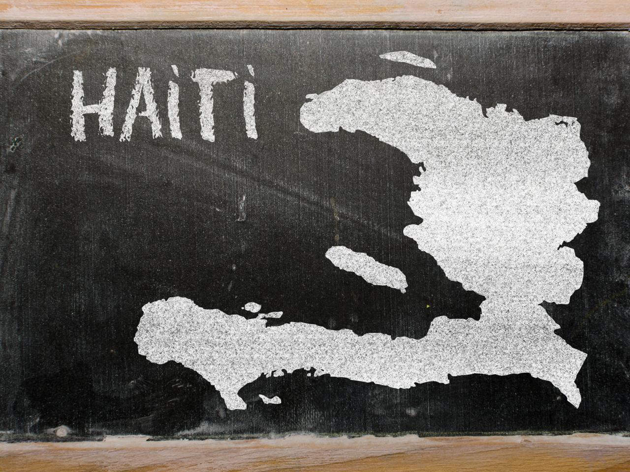 An outline of Haiti map