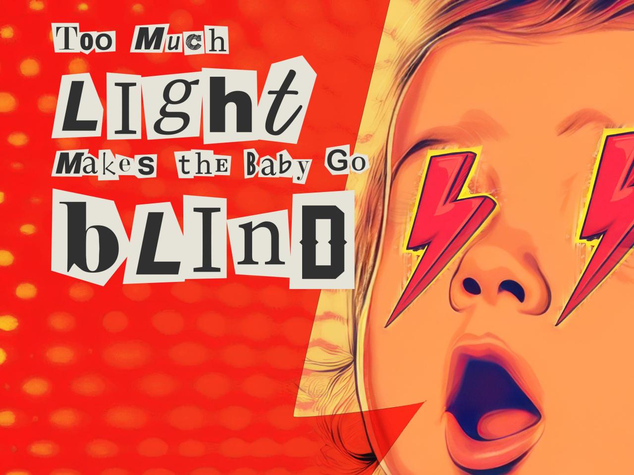illustration of a baby with lightning bolt eyes