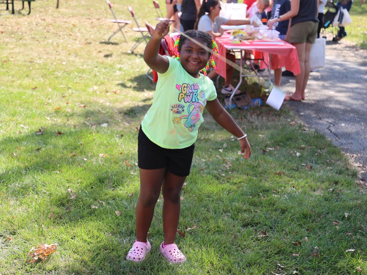 A child spins a rope at STEAM on the Quad 2025