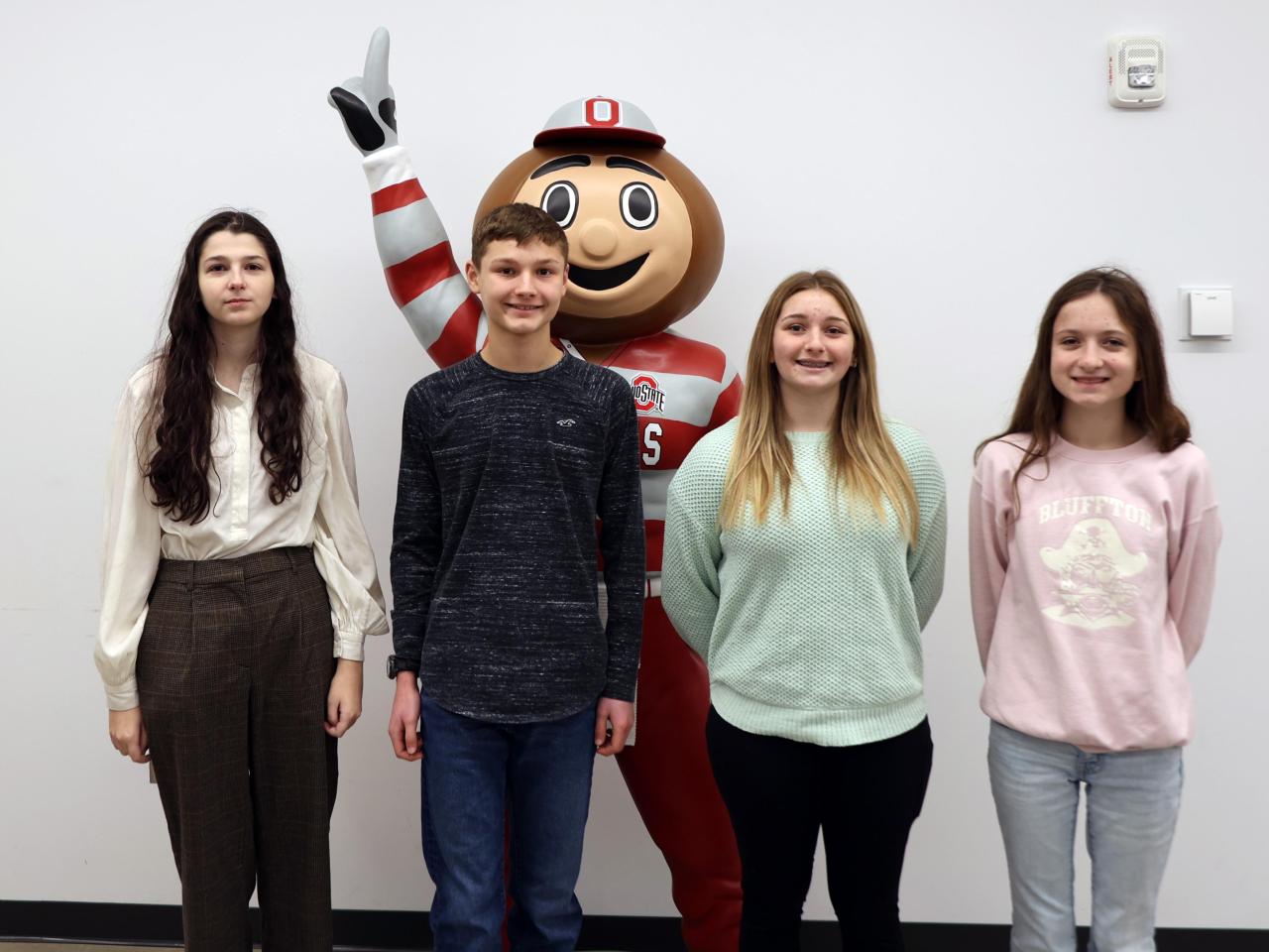 JV runner-up winners from Bluffton for 2025 Northwest Conference Scholastic Bowl