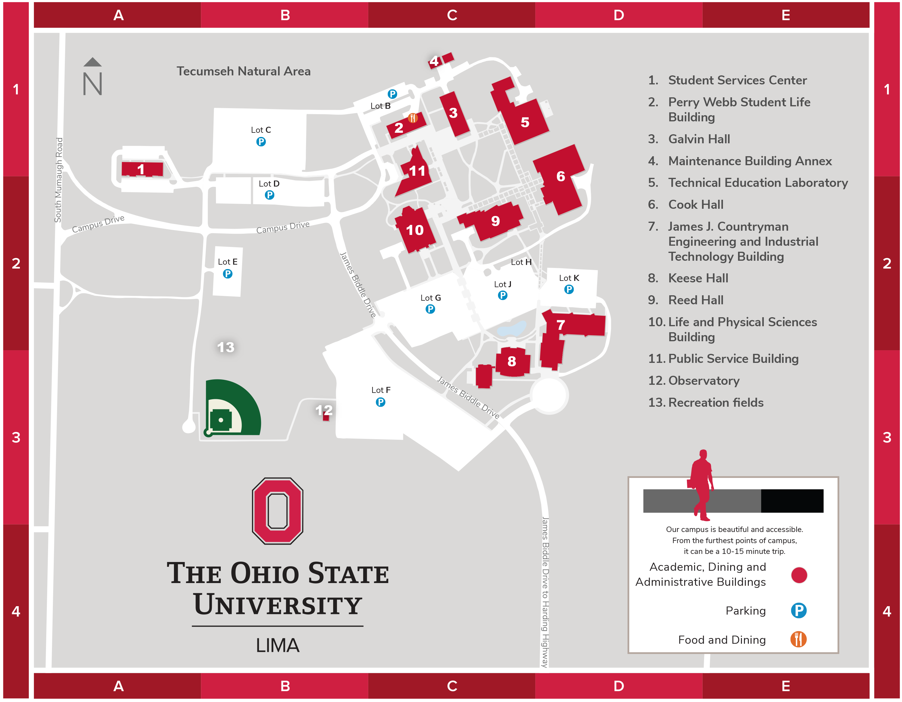 OSU National Historic District Map, Finance and Administration