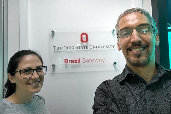 Fabio Leite and a colleague at the Brazil Gateway