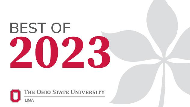 Graphic buckeye leaf with the words best of 2023