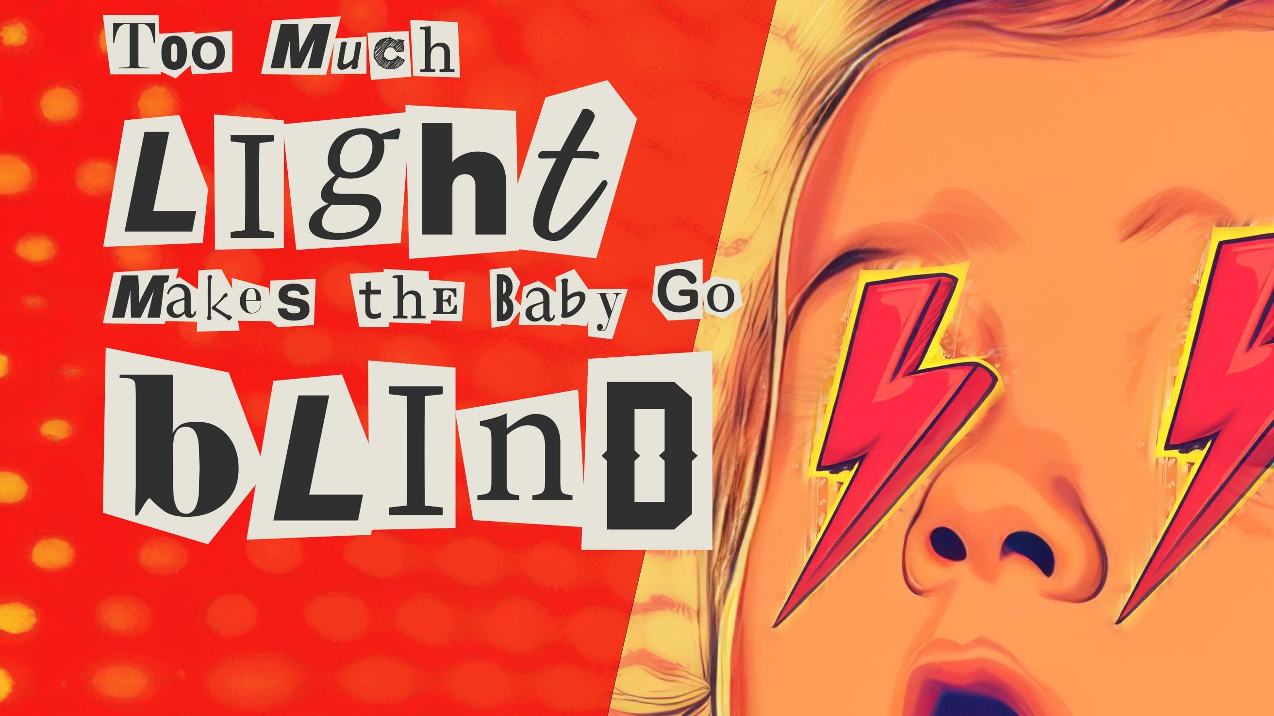 illustration of a baby with lightning bolt eyes
