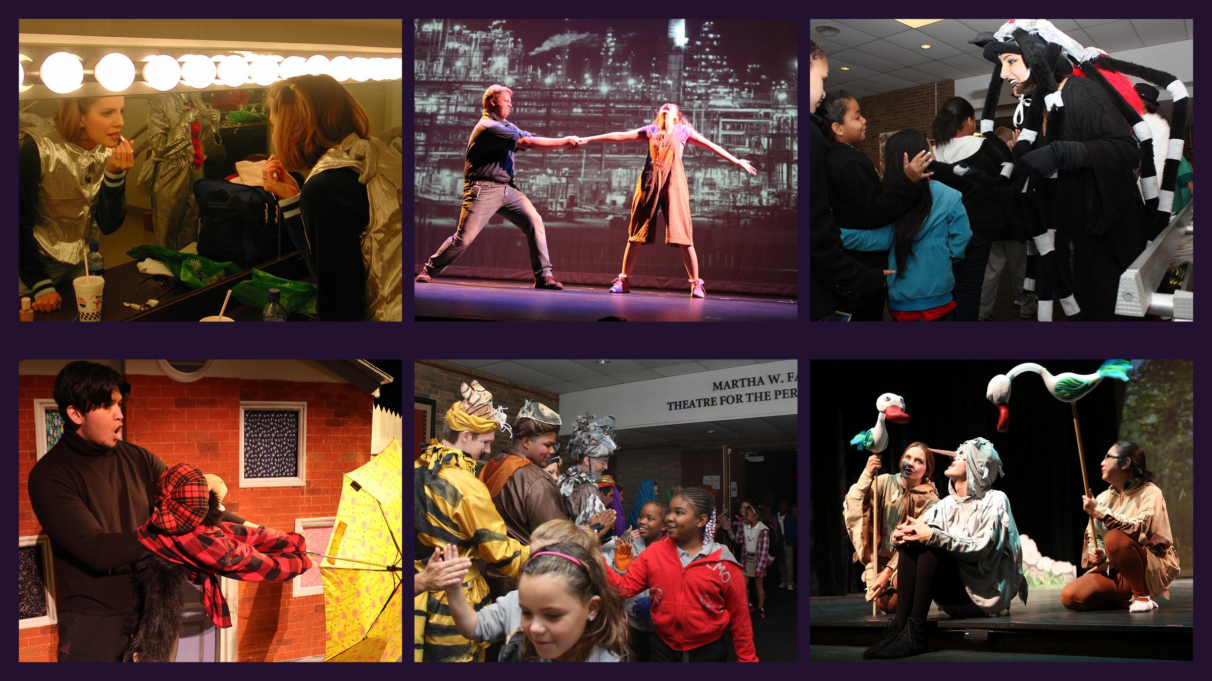 Six snapshots from childrens theatre productions