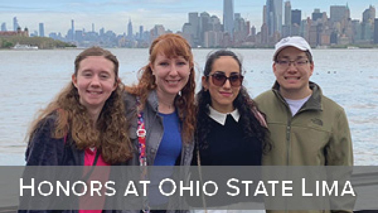 four students with the words Honors at Ohio State Lima