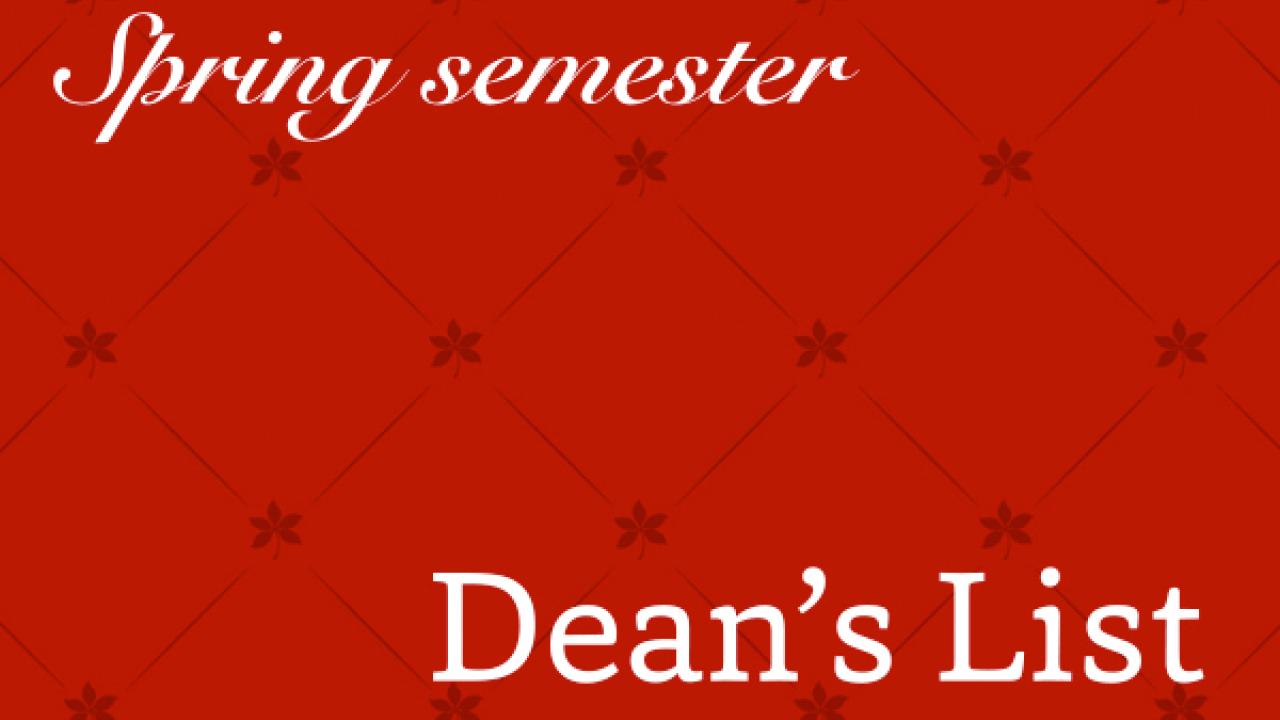 2022 Dean’s List recipients The Ohio State University