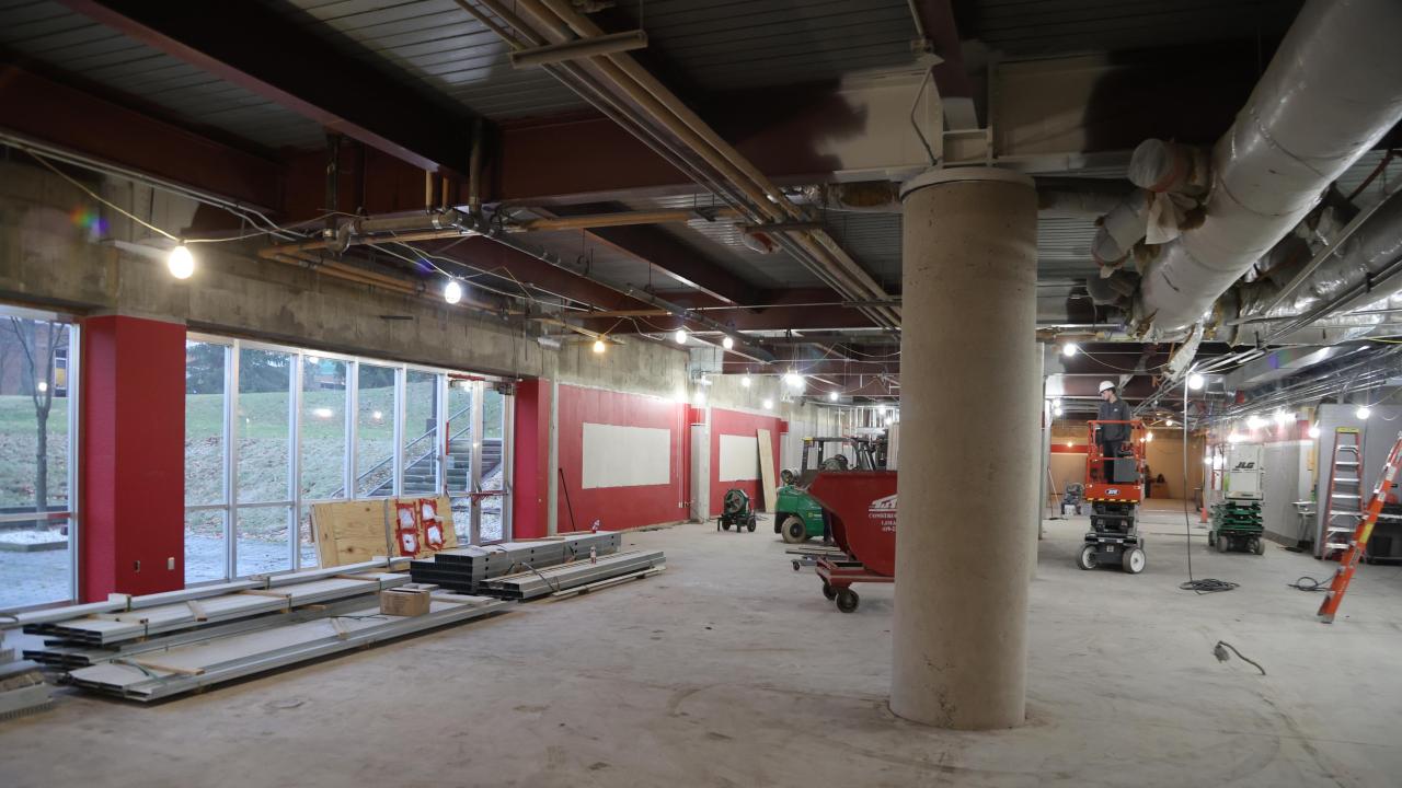 Column, construction equipment and materials in Galvin basement 2023-01-13-2